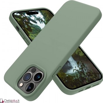 Silikoninis 1.5 mm.storio dėklas - žalias (Apple Iphone 15 Pro) Silikoninis 1.5 mm.storio dėklas - žalias (Apple Iphone 15 Pro)